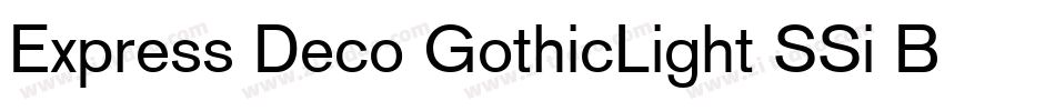 Express Deco GothicLight SSi Book字体转换